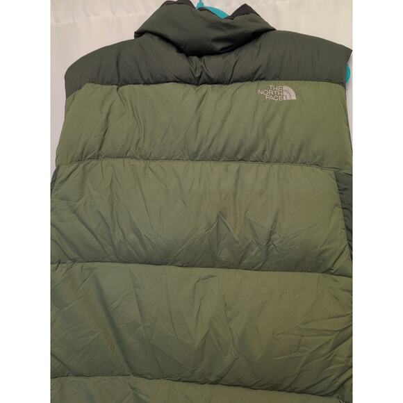 The North Face Men's L Green Down 550 puffer vest **AS IS** - Picture 6 of 14